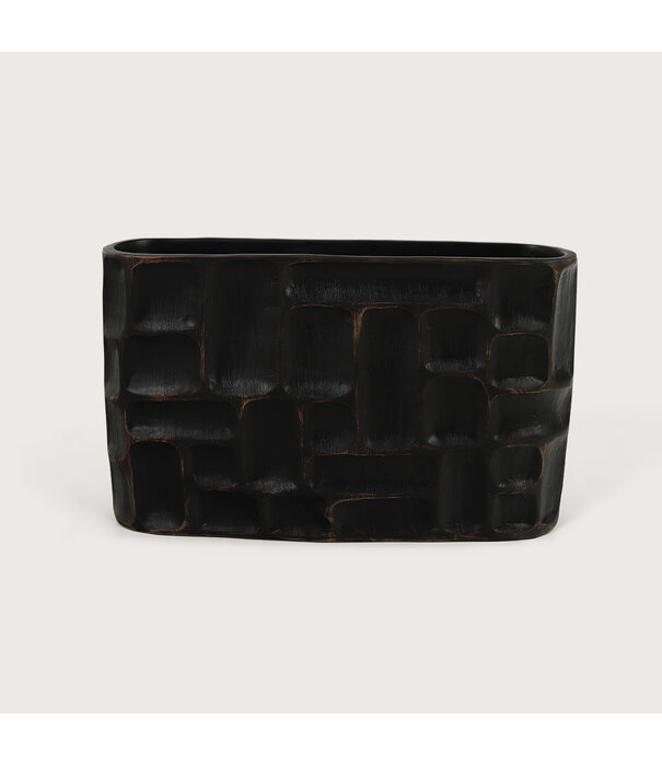 Ovale Vaas Coco Bruin L L51 B12,5 H30,5