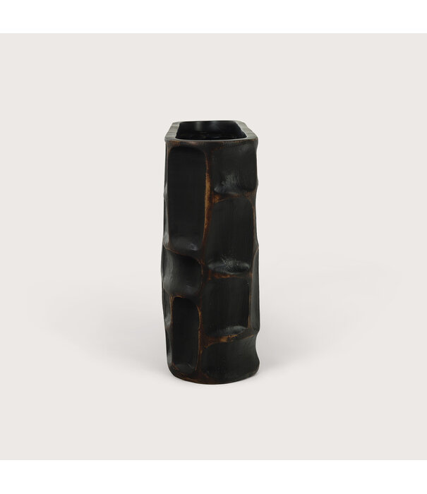 Oval Vase Coco Brown L L51 W12.5 H30.5