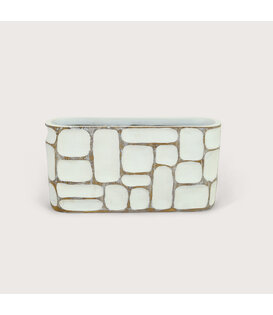 Ovale Pot Coco Wit S L40,5 B11 H20,5