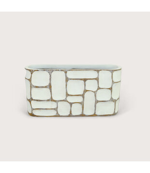 Ovale Pot Coco Wit S L40,5 B11 H20,5