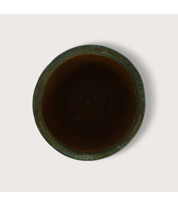 Pot Tom Lava L Green D76 H73