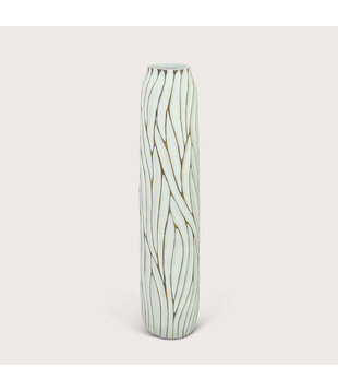 Vase Wave Brown/White D16 H75