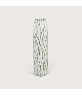 Vase Wave Brown/White D15 H60