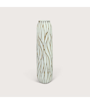 Vase Wave Brown/White D15 H60