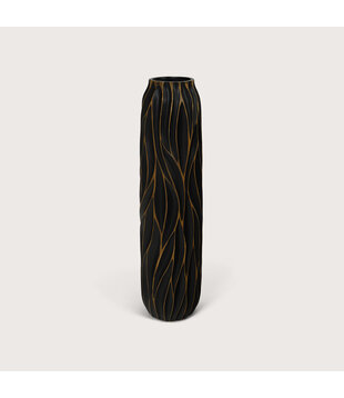 Vase Wave Brown/Black D15 H60