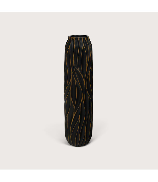 Vase Wave Brown/Black D15 H60
