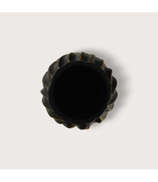 Vase Wave Brown/Black D15 H60