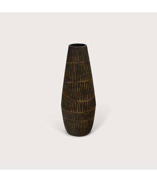 Vase Ratan Brown/Black D15.5 H39