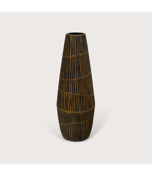Vase Ratan Brown/Black D17 H47