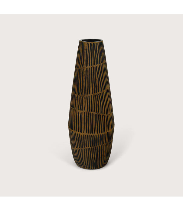 Vase Ratan Brown/Black D17 H47