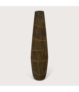 Vase Ratan Brown/Black D17 H68.5