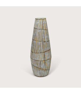 Vase Ratan Brown/White D17 H47