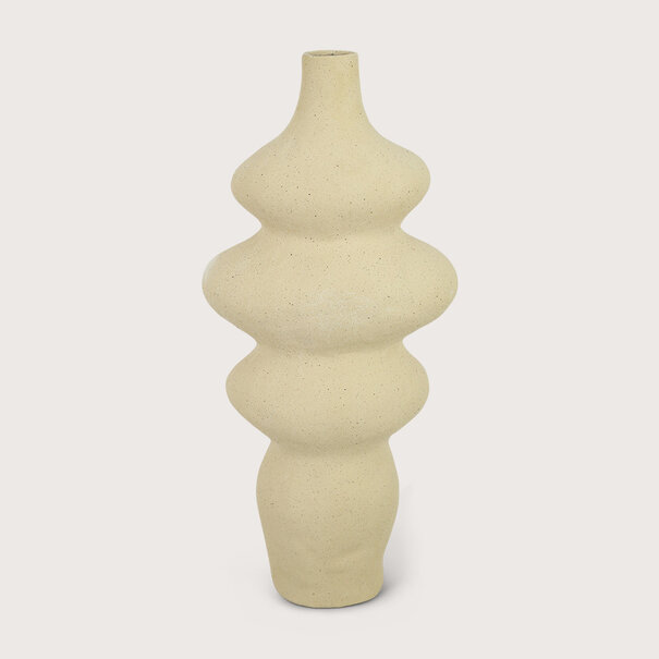 Vase White pot L27 W17 H59.5