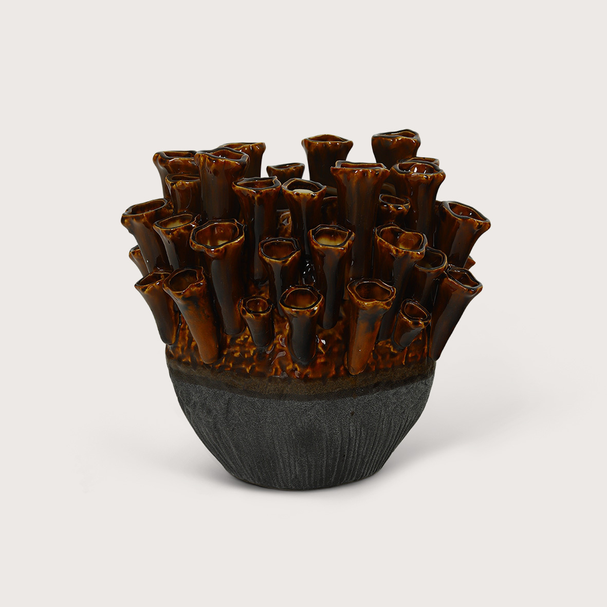 Vaas Santo Bruin L32 B28 H28 - Pot & Vaas Sfeermakers