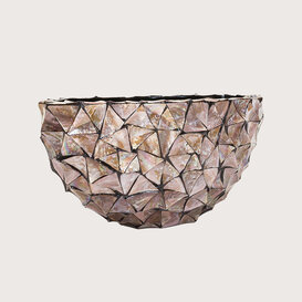 Schuit High ovaal Mother of pearl Bruin L80 B35 H40