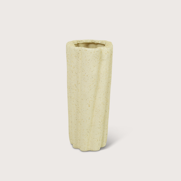 Vase Fouldy Oval Oyster White L25 W23 H25