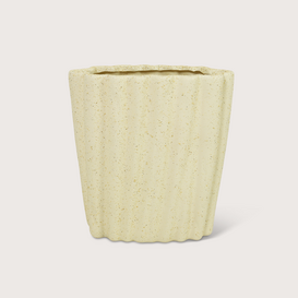 Vase Fouldy Oval Oyster White L25 W23 H25