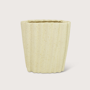 Vase Fouldy Oval Oyster White L25 W23 H25