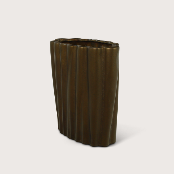 Vase Fouldy Oval Copper L25 W23 H25