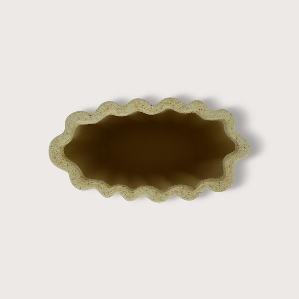 Vaas Fouldy Ovaal Oester Wit  L20 B10 H20