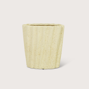 Vase Fouldy Oval Oyster White L20 W10 H20