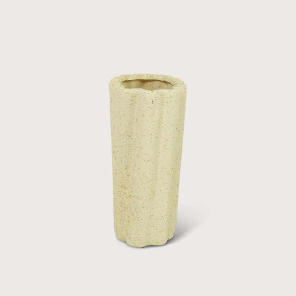 Vase Fouldy Oval Oyster White L20 W10 H20