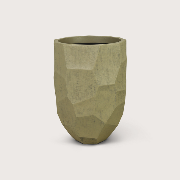 Geo pot, beige, H65 D45