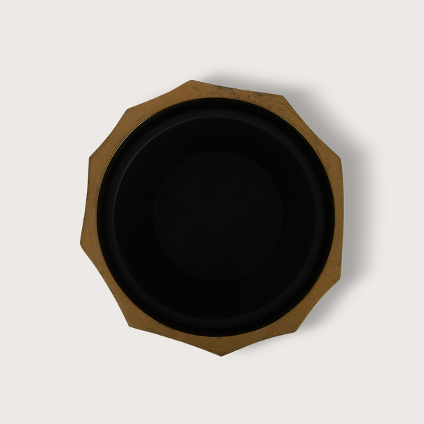 Geo brass pot, H75 D55