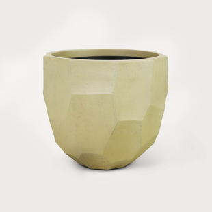 Geo Pot, Beige, H40 D45