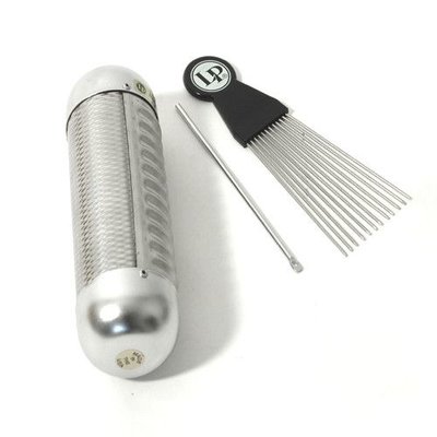 LP Guiro 'Multiguiro Shaker', staal, LP (incl. twee scrapers)