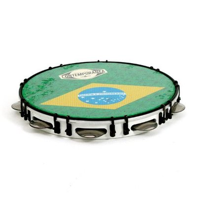 Contemporanea Pandeiro deluxe 12'' Braziliaanse vlag, Contemporanea
