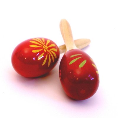 Stagg Maracas 24 cm, hout, rood, Stagg