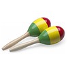 Stagg Maracas 29 cm, hout, Reggae kleur, Stagg