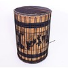 Bouba Percussion Doundoun 'grand tambour' Guinee, met houtsnijwerk