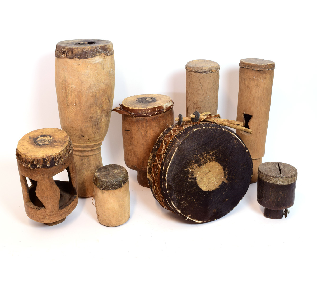 bioscoop Inconsistent Flash Set oude trommels uit Malawi 1950 - Stiggelbout Slagwerk