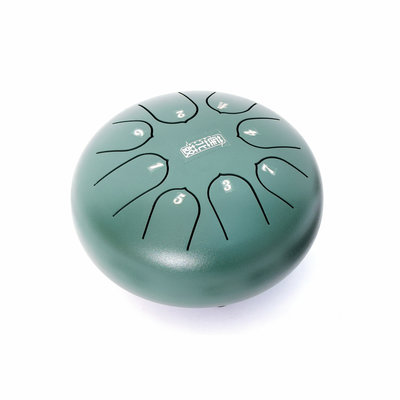Lotus Drum, Mini Tongdrum, 8 tonen, Ø 15 cm, donkergroen