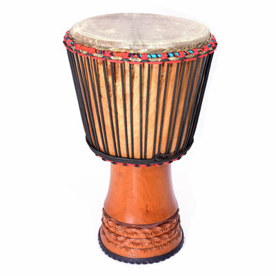 Bouba Percussion Djembé Guinee, Ø 32,5 cm, rubber onderrand, Bouba