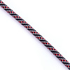 Touw Polyester, 5 mm, zwart-grijs-rood, StigSlag (p/m)