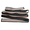 StigSlag Djembé-draagband bruin-wit-zwart, 4,5 meter lang