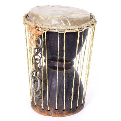 StigSlag Talking drum Burkina Faso, zeer oud