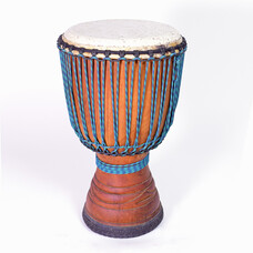 StigSlag Djembé Ivoorkust Ø 31 cm, polyester touw, koeienvel, masker