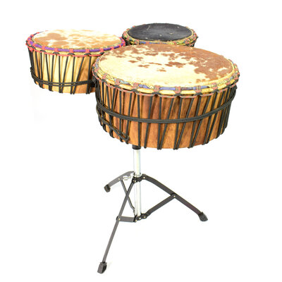 StigSlag Doundoun-saba, set van 3 platte douns (incl. stand+stokken)