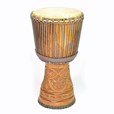 Djembé Guinee Ø 30 cm, koeienvel, polyester touw, Bouba