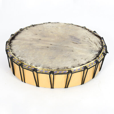 Rytmelo Sjamaandrum Ø 45 cm, met onthaard geitenvel, spanbaar