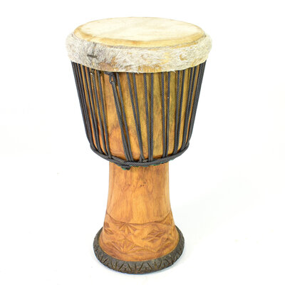 Bouba Percussion Djembé met ruberrand uit Guinee Ø 31 cm, Bouba Percussion