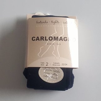 CARLOMAGNO - Socks Navy Blue Cotton Plain Tights