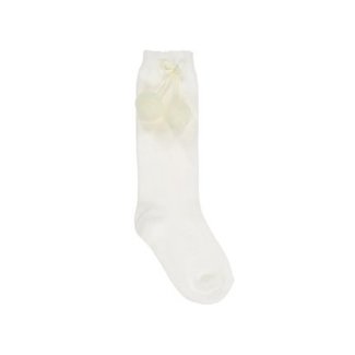 CARLOMAGNO - Socks Knee socks pompom - natural white / cream