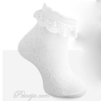 CARLOMAGNO - Socks Ankle Socks White with Lace