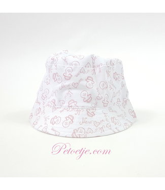 newborn white sun hat
