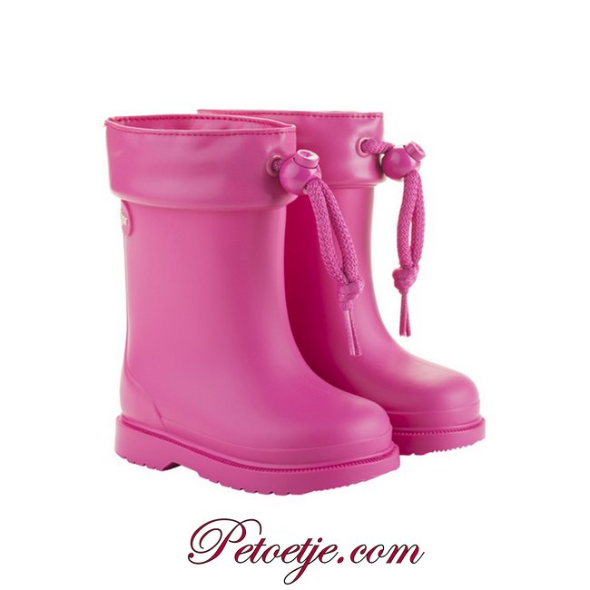 Campera Charol Beige Ribbon Rain Boots 